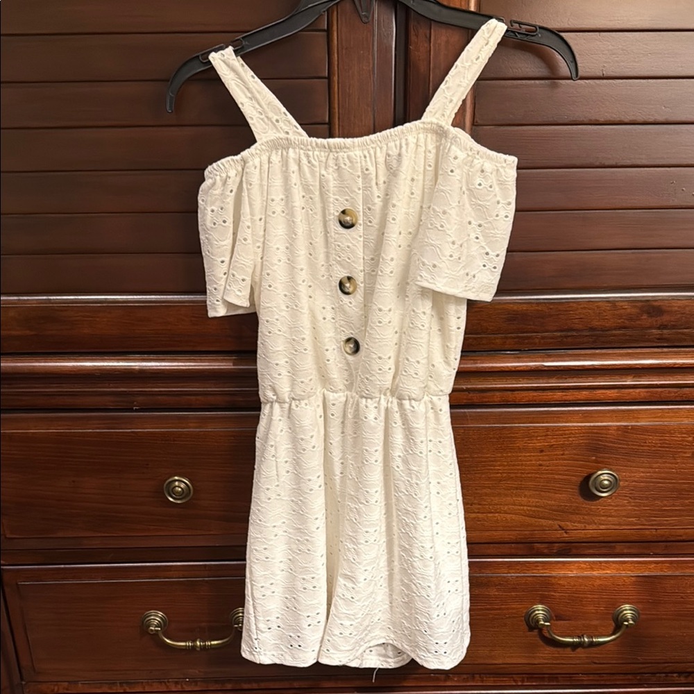 Elegant Off-Shoulder Eyelet Dress